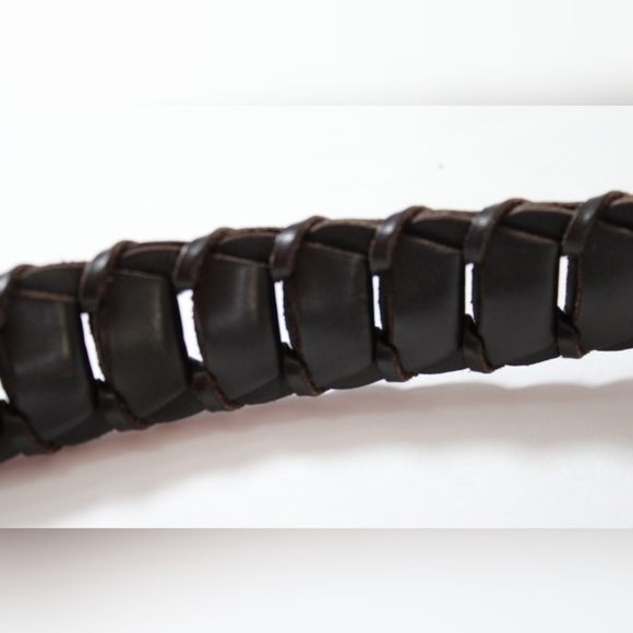 Talbots Brown Crochet Weave Handbag Purse Zipper - Picture 6 of 8